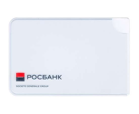 Чехол для подарочных карт с вырезом угловым для удобства использования с логотипом компании на заказ