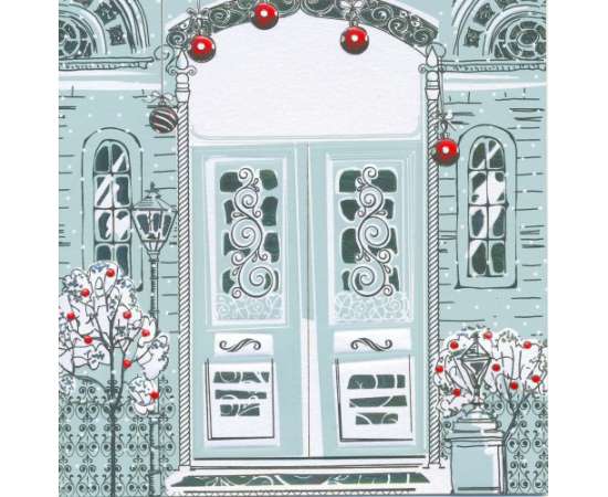 Корпоративная новогодняя открытка с открывающимися дверями, на заказ от 100 шт., изображение 2