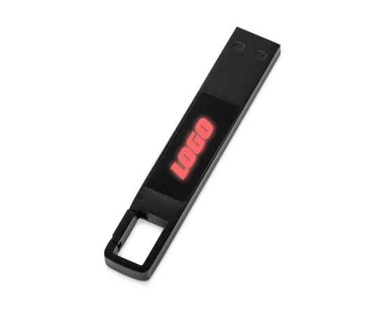 USB 2.0- флешка на 32 Гб c подсветкой логотипа Hook LED, 32Gb, 624211