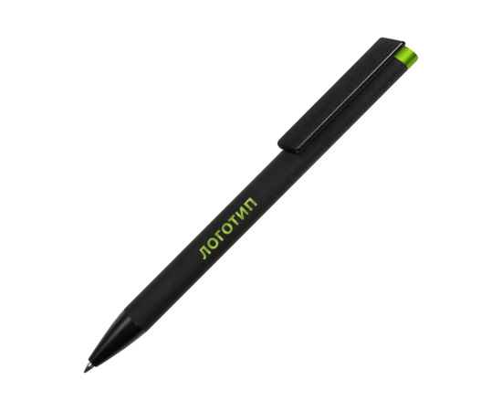 Ручка металлическая шариковая Taper Metal soft-touch, 16550.03, Цвет: черный,зеленое яблоко