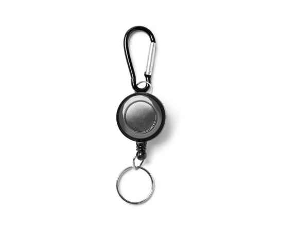 Брелок для ключей DOKI с карабином и выдвижным кольцом, KO4209S102, Цвет: черный
