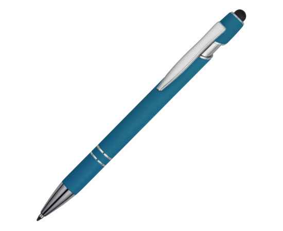 Ручка-стилус металлическая шариковая Sway soft-touch, 18381.22p, Цвет: синий