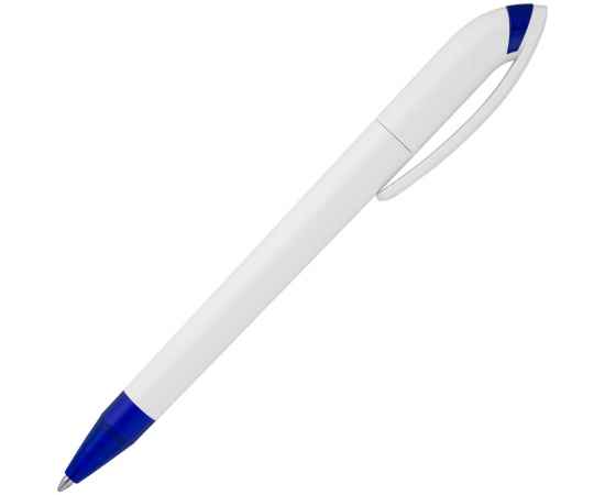 Ручка шариковая Beo Sport, белая с синим, Цвет: синий, Размер: 14, изображение 2