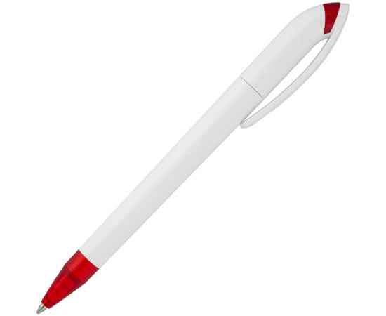 Ручка шариковая Beo Sport, белая с красным, Цвет: красный, Размер: 14, изображение 2
