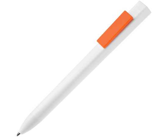 Ручка шариковая Swiper SQ, белая с оранжевым, Цвет: белый, оранжевый