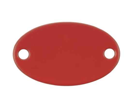 Шильдик металлический Alfa Oval, красный, Цвет: красный