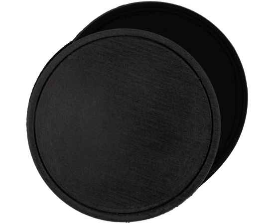 Лейбл из ПВХ с липучкой Menteqo Round, черный, Цвет: черный