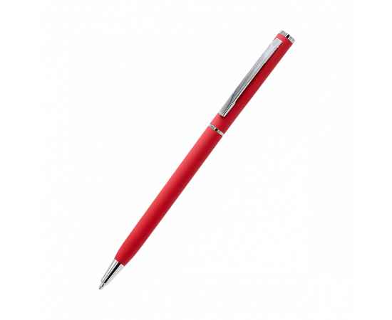 Ручка металлическая Tinny Soft софт-тач, светло-красная