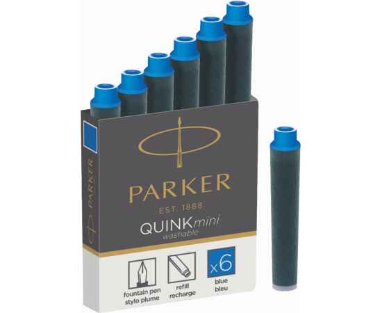 Картридж с чернилами для перьевой ручки MINI, упаковка из 6 шт., цвет: Blue