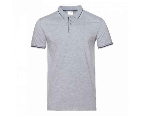 Рубашка поло унисекс STAN хлопок/эластан 200, 05, Серый меланж с контрастом (501) (40/3XS)