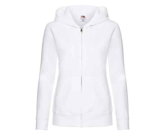 Толстовка 'Lady-Fit Hooded Sweat Jacket', белый_XS, 75% х/б, 25% п/э, 280 г/м2, Цвет: белый, Размер: Длина 55 см., ширина 42,5 см.