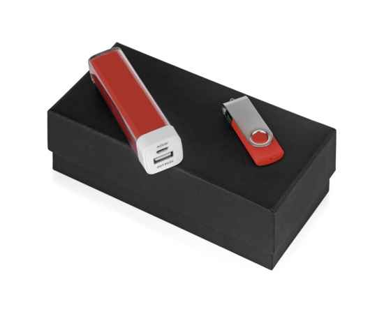 Подарочный набор Flashbank с флешкой и зарядным устройством, 8Gb, 700305.01, Цвет: красный, Размер: 8Gb