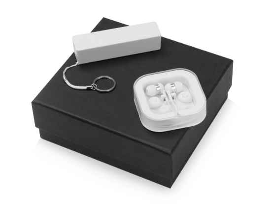 Подарочный набор Non-stop music с наушниками и зарядным устройством, 700310.06, Цвет: белый