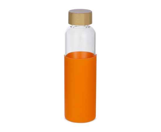 Стеклянная бутылка для воды в силиконовом чехле Refine, 887318, Цвет: прозрачный,оранжевый, Объем: 550