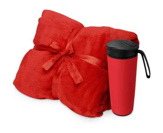 Подарочный набор Dreamy hygge с пледом и термокружкой, 700347.01, Цвет: красный,красный, Объем: 470