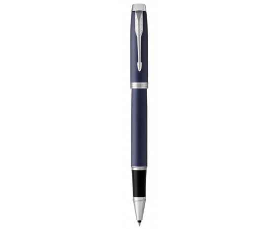 Ручка роллер Parker IM Metal Matte Blue CT, стержень: F, цвет чернил: black, в подарочной упаковке.