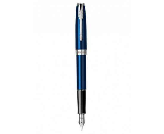 Перьевая ручка Parker Sonnet Blue Subtle CT, перо: F, цвет чернил: black, в подарочной упаковке