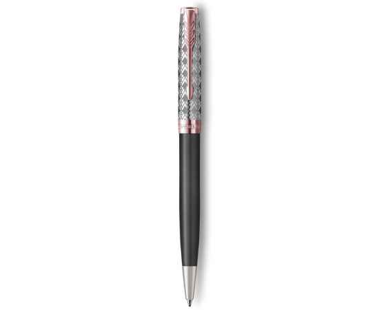 Шариковая ручка Parker Sonnet Premium Metal & Grey Lacquer PGT, стержень: M, цвет чернил: black , в подарочной упаковке