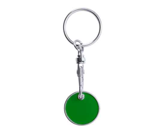 Брелок с монетой для тележки супермаркета, KO4050S1226, Цвет: зеленый