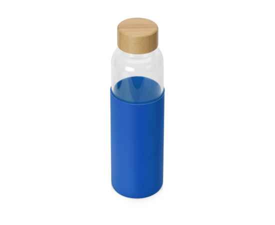 Стеклянная бутылка для воды в силиконовом чехле Refine, 887312p, Цвет: прозрачный,синий, Объем: 550