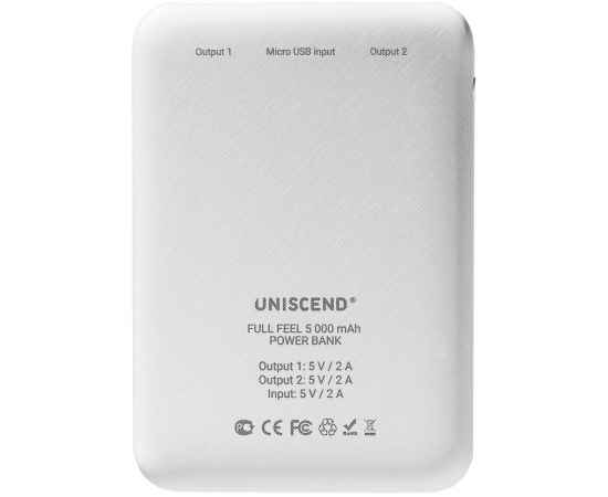 Внешний аккумулятор Uniscend Full Feel 5000 мАч, белый, Цвет: белый, Размер: 8, изображение 3
