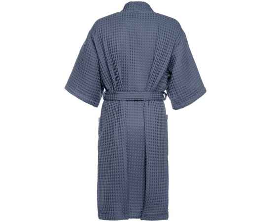 Халат вафельный мужской Boho Kimono, темно-серый (графит), размер XL (52-54), Цвет: темно-синий, Размер: XL, изображение 2