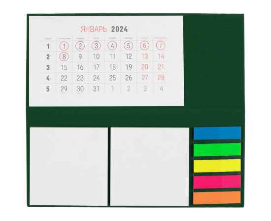 Календарь настольный Grade, зеленый, Цвет: зеленый, изображение 2
