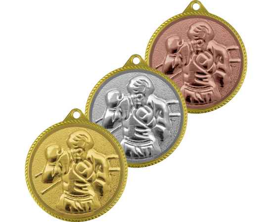 3997-002 Медаль бокс, золото, Цвет: Золото