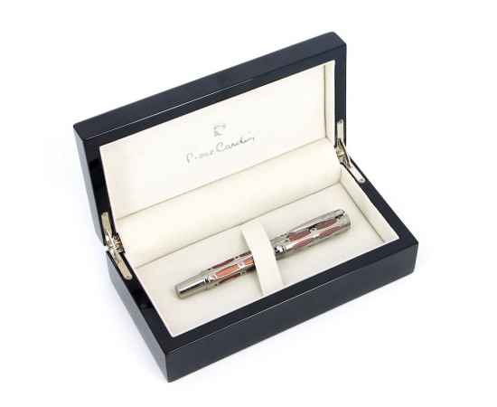 Ручка -роллер Pierre Cardin THE ONE. Цвет - серебристый и красный. Упаковка L, изображение 8