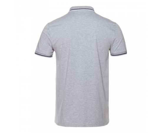 Рубашка поло унисекс STAN хлопок/эластан 200, 05, Серый меланж с контрастом (501) (50/L), изображение 2