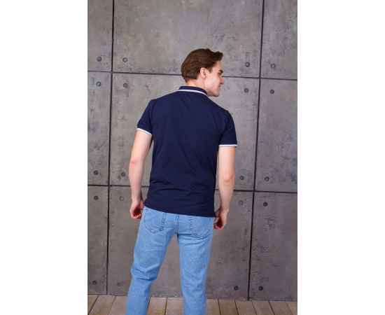 Рубашка поло унисекс STAN хлопок/эластан 200, 05, Серый меланж с контрастом (501) (54/XXL), изображение 5