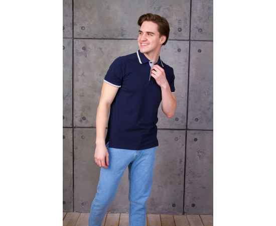 Рубашка поло унисекс STAN хлопок/эластан 200, 05, Серый меланж с контрастом (501) (48/M), изображение 4