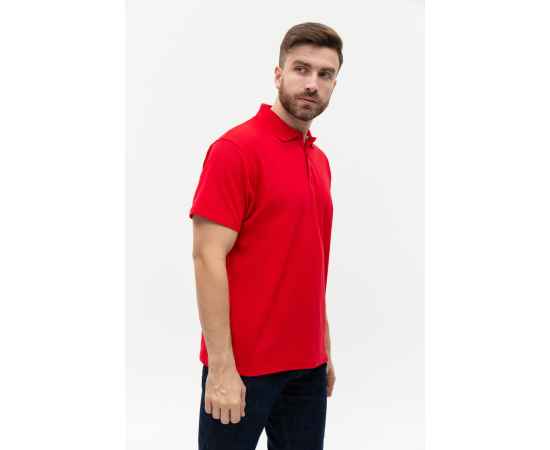 Рубашка поло мужская  STAN хлопок/полиэстер 185, 04, Красный (14) (42/XXS), Цвет: красный, Размер: 42/XXS, изображение 6