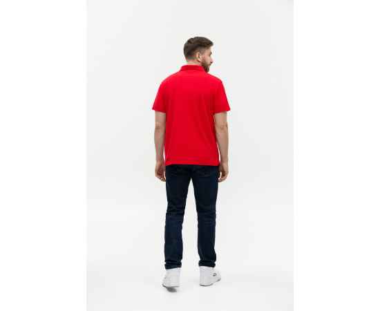 Рубашка поло мужская  STAN хлопок/полиэстер 185, 04, Красный (14) (42/XXS), Цвет: красный, Размер: 42/XXS, изображение 5