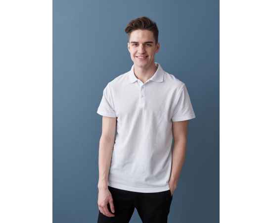 Рубашка поло мужская  STAN хлопок/полиэстер 185, 04, Оранжевый (28) (42/XXS), изображение 4