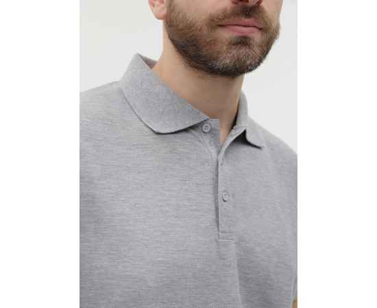 Рубашка поло мужская  STAN хлопок/полиэстер 185, 04, Серый меланж (50) (42/XXS), Цвет: серый меланж, Размер: 42/XXS, изображение 9
