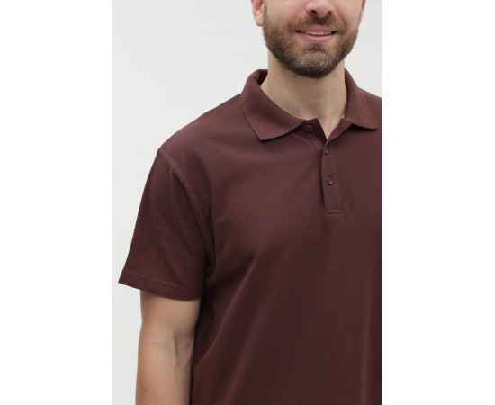 Рубашка поло мужская  STAN хлопок/полиэстер 185, 04, Т-шоколадный (107) (42/XXS), Цвет: Тёмно-Шоколадный, Размер: 42/XXS, изображение 8