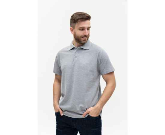 Рубашка поло мужская  STAN хлопок/полиэстер 185, 04, Серый меланж (50) (42/XXS), Цвет: серый меланж, Размер: 42/XXS, изображение 6