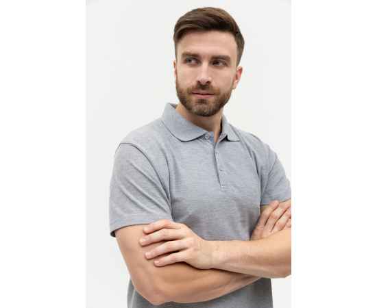 Рубашка поло мужская  STAN хлопок/полиэстер 185, 04, Серый меланж (50) (42/XXS), Цвет: серый меланж, Размер: 42/XXS, изображение 8