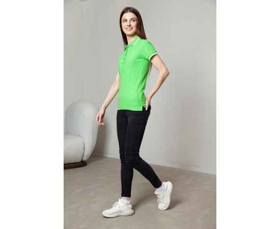 Рубашка поло женская STAN с окантовкой хлопок/полиэстер 185, 04BK, Ярко-зелёный (26) (42/XS), Цвет: Ярко-зелёный, Размер: 42/XS, изображение 6