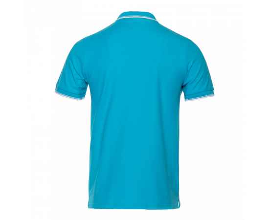 Рубашка поло мужская STAN с окантовкой хлопок/полиэстер 185, 04T, Бирюзовый (32) (44/XS), Цвет: бирюзовый, Размер: 44/XS, изображение 2