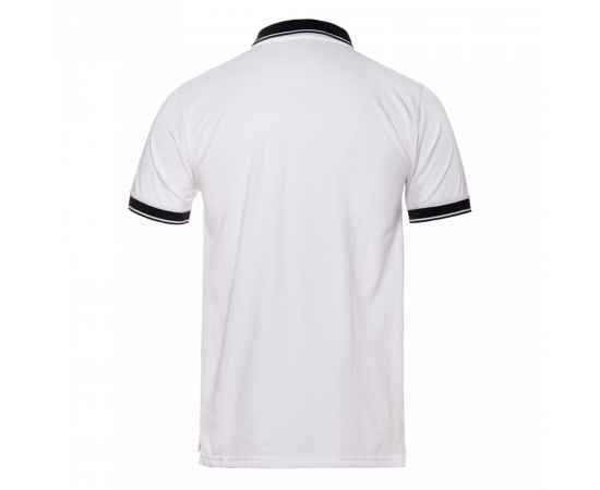 Рубашка поло  мужская STAN с контрастными деталями хлопок/полиэстер 185, 04С, Белый/Чёрный (10/20) (44/XS), Цвет: белый, Размер: 44/XS, изображение 2
