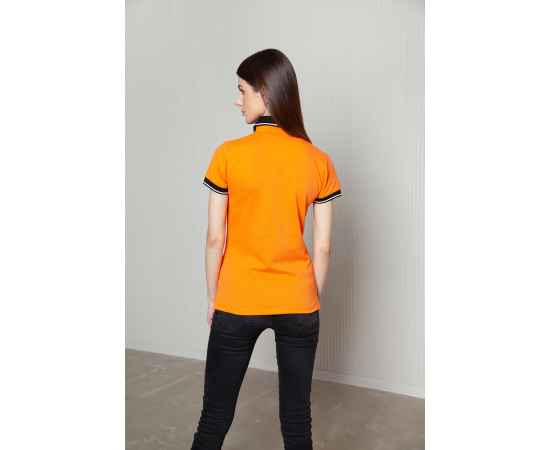 Рубашка поло  женская STAN с контрастными деталями хлопок/полиэстер 185, 04CW, Белый/Чёрный (10/20) (42/XS), Цвет: белый, Размер: 42/XS, изображение 5