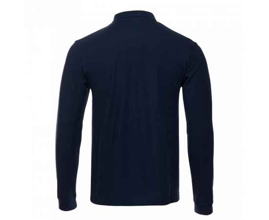 Рубашка поло мужская STAN длинный рукав хлопок/полиэстер 185, 04S, Т-синий (46) (42/XXS), Цвет: тёмно-синий, Размер: 42/XXS, изображение 2