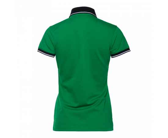 Рубашка поло  женская STAN с контрастными деталями хлопок/полиэстер 185, 04CW, Зелёный/Чёрный (30/20) (42/XS), Цвет: Зелёный, Размер: 42/XS, изображение 2