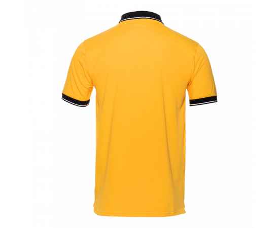 Рубашка поло  мужская STAN с контрастными деталями хлопок/полиэстер 185, 04С, Жёлтый/Чёрный (12/20) (44/XS), Цвет: Жёлтый, Размер: 44/XS, изображение 2