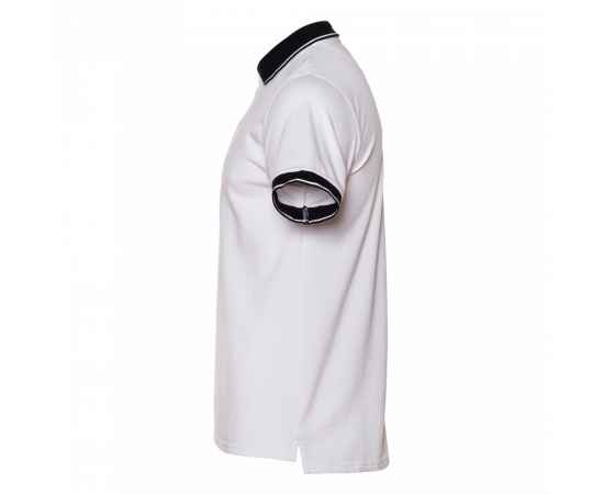 Рубашка поло  мужская STAN с контрастными деталями хлопок/полиэстер 185, 04С, Белый/Чёрный (10/20) (44/XS), Цвет: белый, Размер: 44/XS, изображение 3