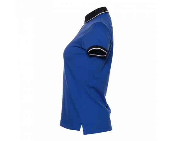 Рубашка поло  женская STAN с контрастными деталями хлопок/полиэстер 185, 04CW, Синий/Чёрный (16/20) (42/XS), Цвет: синий, Размер: 42/XS, изображение 3