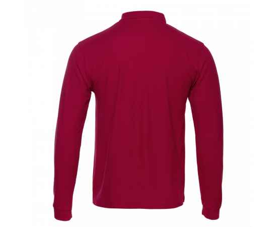 Рубашка поло мужская STAN длинный рукав хлопок/полиэстер 185, 04S, Бордовый (66) (42/XXS), Цвет: бордовый, Размер: 42/XXS, изображение 2