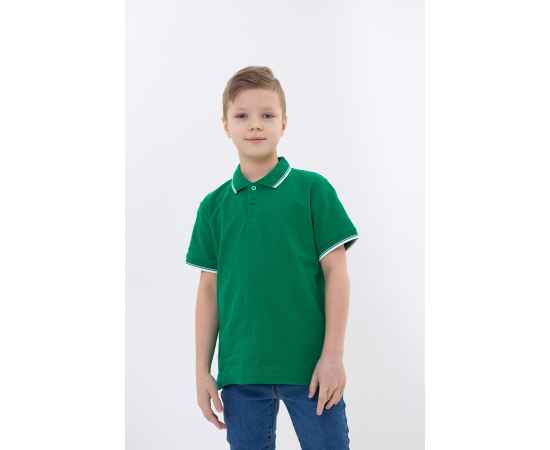 Рубашка поло детская  STAN с окантовкой хлопок/полиэстер 185, 04TJ,  Ярко-зелёный (26) (6 лет), Цвет: Ярко-зелёный, Размер: 6 лет, изображение 4